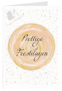 Kerstkaart gouden cirkel